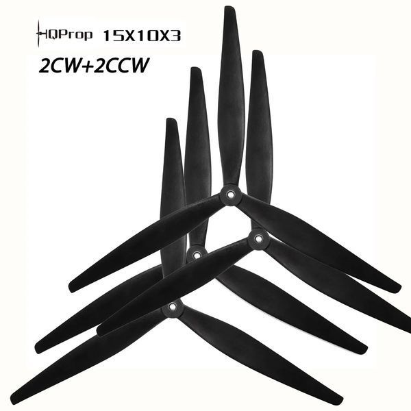 Комплект пропелерів HQProp 15x10x3 Black glass Fiber Nylon (2CCW+2CW)