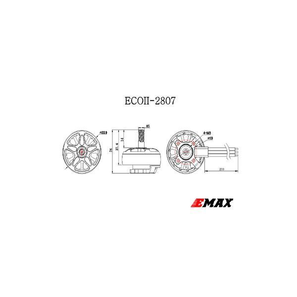 Двигатель для дрона Emax ECO II 2807 1500KV