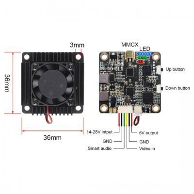 Видеопередатчик (VTX) AKK Ultra Long Range 3W 5.8GHz 96CH Low Band упаковка 360 шт