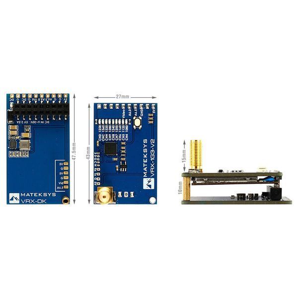 Відеоприймач (VRX) MATEKSYS 1.2/1.3GHz Receiver VRX-1G3-V2
