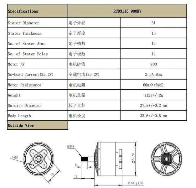 Двигуни ReadyToSky 3115 900kv