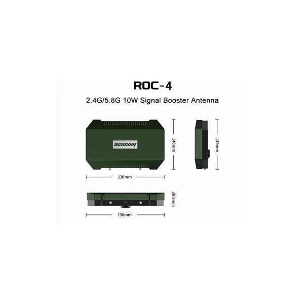 Підсилювач сигналу для дрона Acasom ROC-4 Green 2.4G/5.15/5.8G (10Вт) + кріплення до штативу