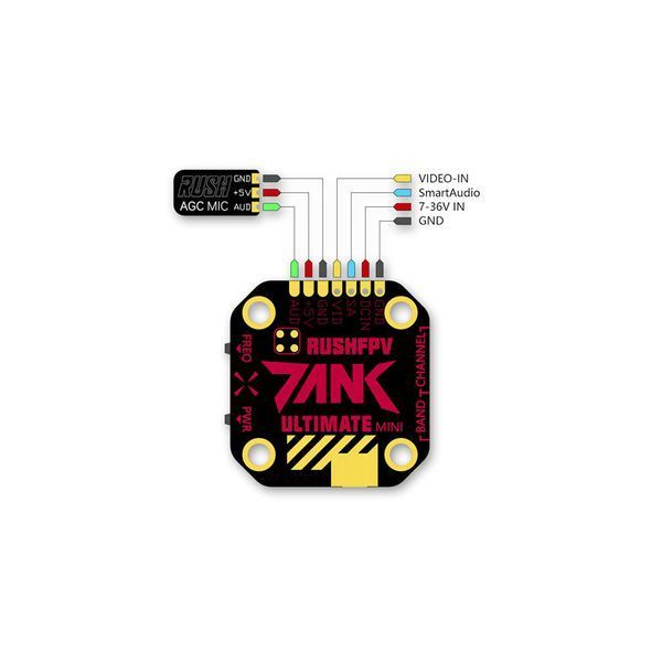 Видеопередатчик (VTX) RushFPV Tank Ultimate Mini 800mW 5.8GHz 48CH