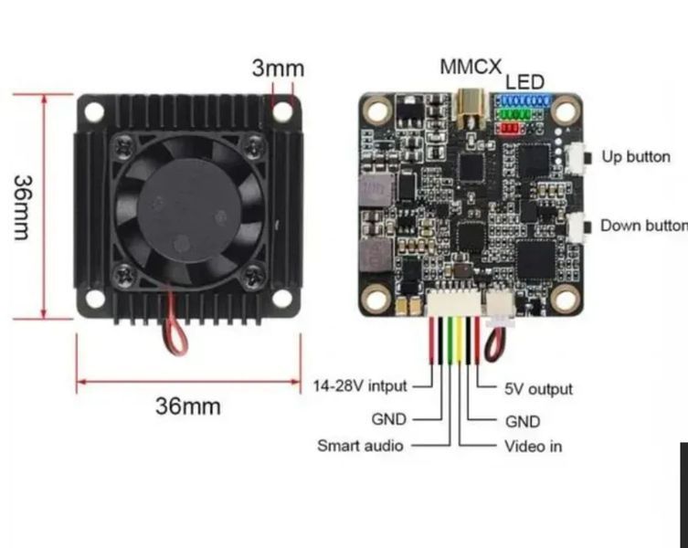 Видеопередатчик AKK Ultra Long Range 3W 4.9-6GHz 80CH Low Band