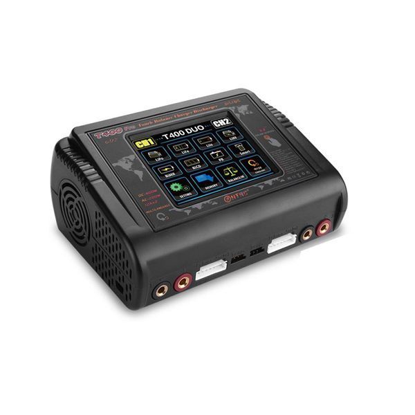 Зарядний пристрій для дрона HTRC T400 pro Duo Lipo Charger Battery Discharger 2Channel AC 150